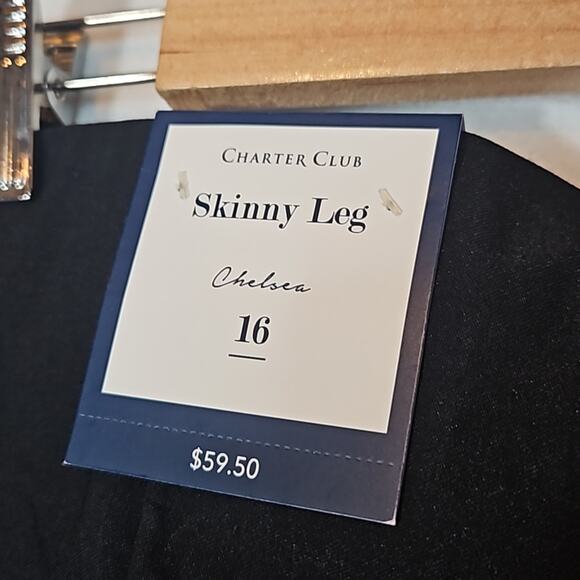 NWT Charter Club Skinny Leg Chelsea Black Waist Smoothing Pants - Picture 6 of 10